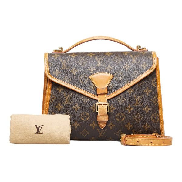 ルイ ヴィトン モノグラム ベルエア ハンドバッグ ショルダーバッグ 2WAY M51122 ブラウン PVC レザー レディース LOUIS VUITTON 【中古】
