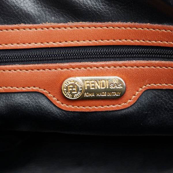 フェンディ ハンドバッグ ショルダーバッグ 2WAY ブラウン カーキ PVC レザー レディース FENDI 【中古】