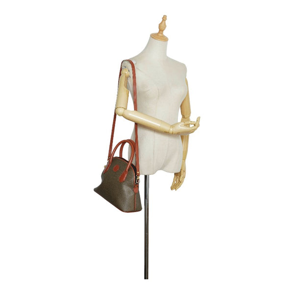 フェンディ ハンドバッグ ショルダーバッグ 2WAY ブラウン カーキ PVC レザー レディース FENDI 【中古】