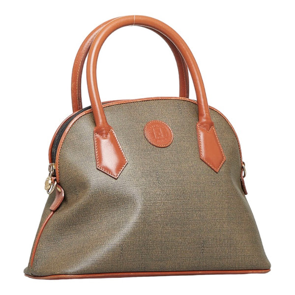 フェンディ ハンドバッグ ショルダーバッグ 2WAY ブラウン カーキ PVC レザー レディース FENDI 【中古】