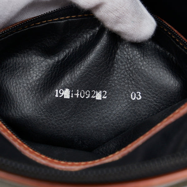 フェンディ ハンドバッグ ショルダーバッグ 2WAY ブラウン カーキ PVC レザー レディース FENDI 【中古】
