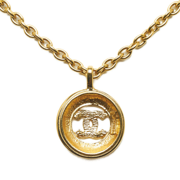 シャネル ココマーク ラウンド ネックレス ゴールド メッキ レディース CHANEL 【中古】