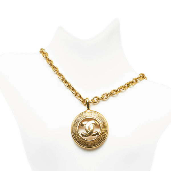 シャネル ココマーク ラウンド ネックレス ゴールド メッキ レディース CHANEL 【中古】