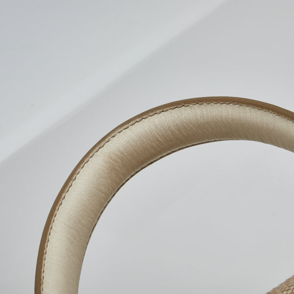 サルヴァトーレフェラガモ ガンチーニ ソフィア ハンドバッグ ショルダーバッグ 2WAY FZ-21 ベージュ ホワイト キャンバス レザー レディース Salvatore Ferragamo 【中古】