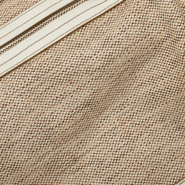 サルヴァトーレフェラガモ ガンチーニ ソフィア ハンドバッグ ショルダーバッグ 2WAY FZ-21 ベージュ ホワイト キャンバス レザー レディース Salvatore Ferragamo 【中古】