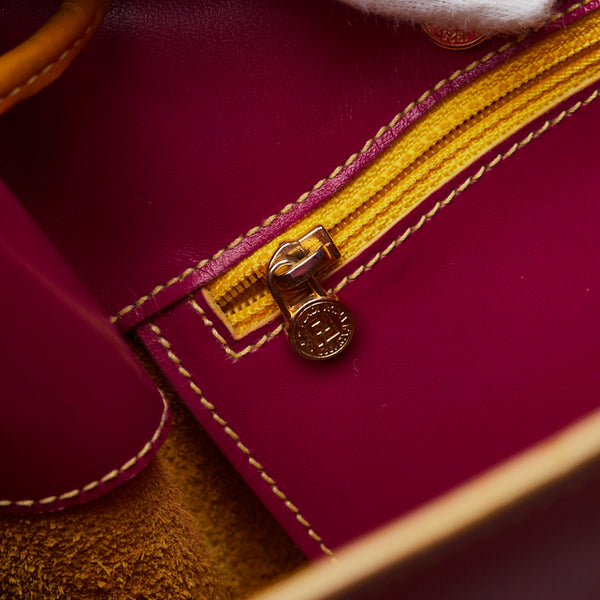 フェンディ ハンドバッグ ショルダーバッグ ピンク ブルー イエロー レザー レディース FENDI 【中古】
