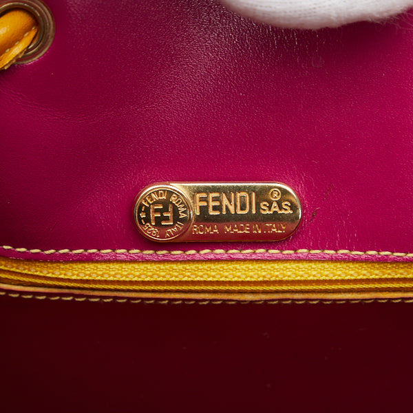 フェンディ ハンドバッグ ショルダーバッグ ピンク ブルー イエロー レザー レディース FENDI 【中古】