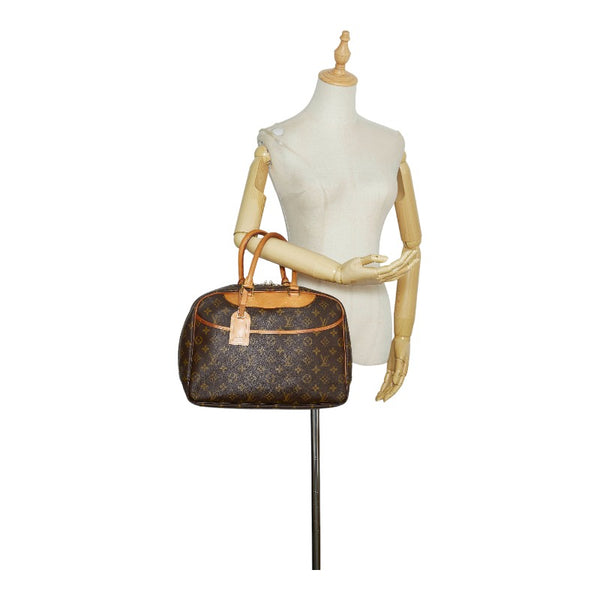 ルイ ヴィトン モノグラム ドーヴィル ハンドバッグ M47270 ブラウン PVC レザー レディース LOUIS VUITTON 【中古】