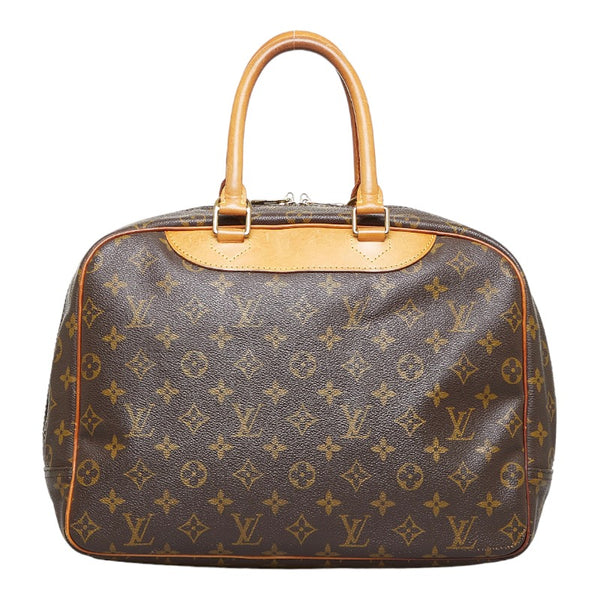 ルイ ヴィトン モノグラム ドーヴィル ハンドバッグ M47270 ブラウン PVC レザー レディース LOUIS VUITTON 【中古】