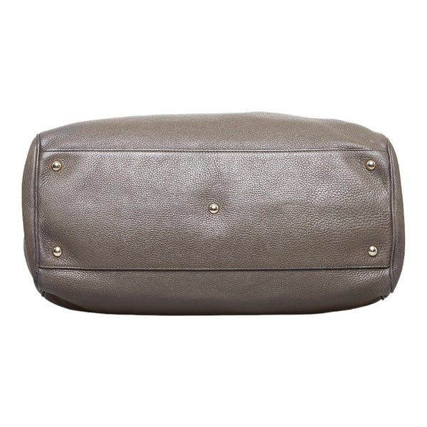 グッチ バンブー ショッパー ラージトート ハンドバッグ ショルダーバッグ 2WAY 323658 ブラウン ベージュ レザー レディース GUCCI 【中古】