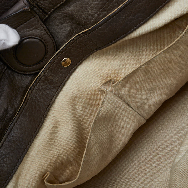 グッチ バンブー ショッパー ラージトート ハンドバッグ ショルダーバッグ 2WAY 323658 ブラウン ベージュ レザー レディース GUCCI 【中古】