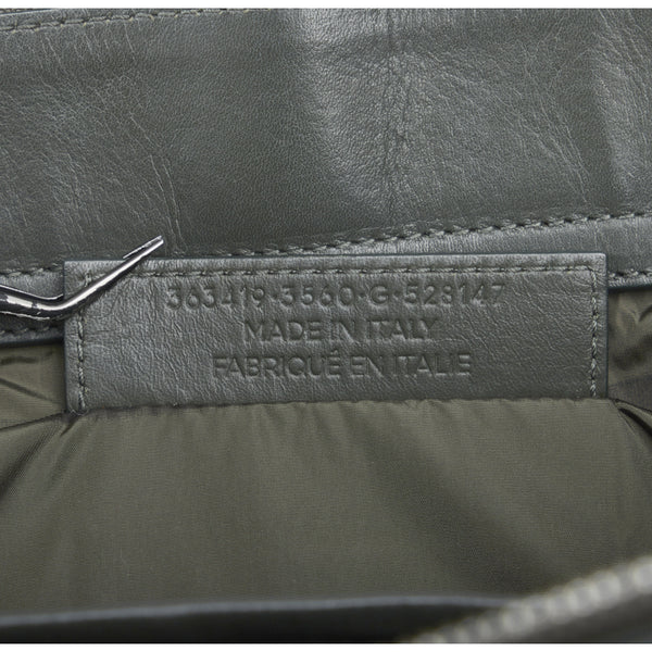 バレンシアガ ネイビーカバス ハンドバッグ 363419 カーキ ナイロン レザー レディース BALENCIAGA 【中古】