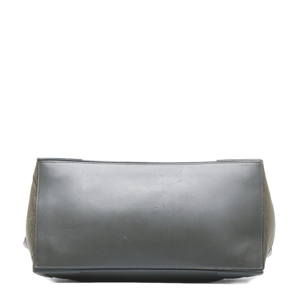バレンシアガ ネイビーカバス ハンドバッグ 363419 カーキ ナイロン レザー レディース BALENCIAGA 【中古】
