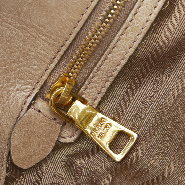 プラダ ハンドバッグ ショルダーバッグ 2WAY ベージュ レザー レディース PRADA 【中古】