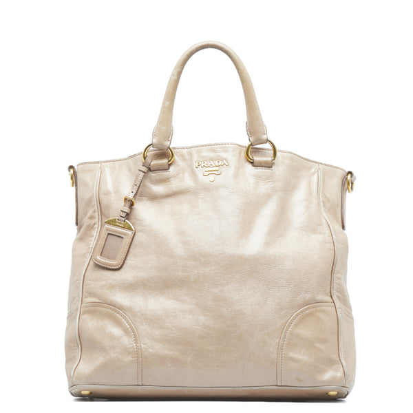 プラダ ハンドバッグ ショルダーバッグ 2WAY ベージュ レザー レディース PRADA 【中古】