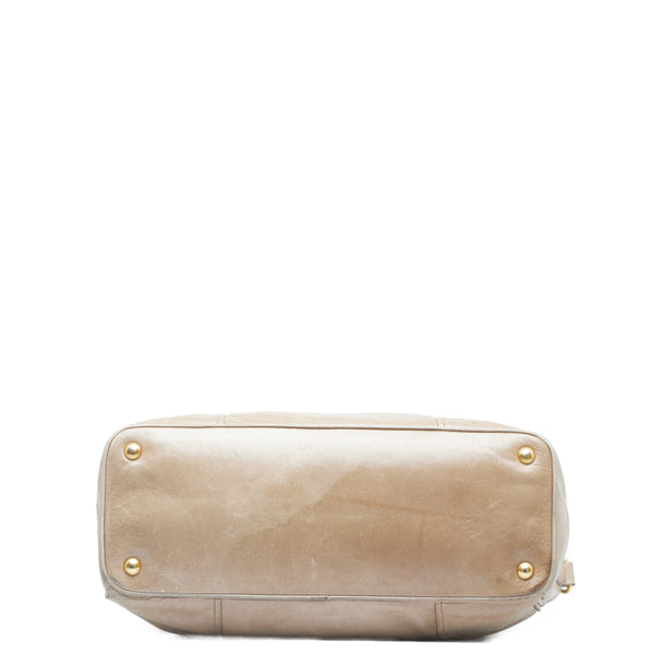 プラダ ハンドバッグ ショルダーバッグ 2WAY ベージュ レザー レディース PRADA 【中古】