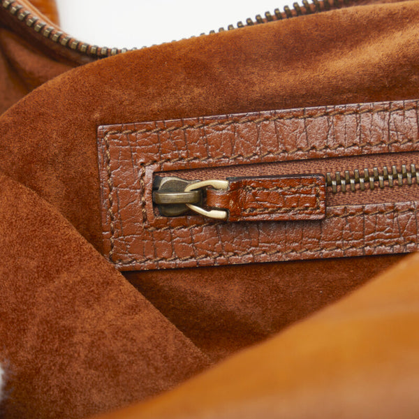 グッチ ホースビット ハンドバッグ ワンショルダーバッグ 115867 ブラウン レザー レディース GUCCI 【中古】