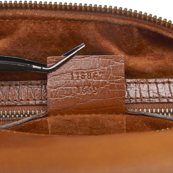 グッチ ホースビット ハンドバッグ ワンショルダーバッグ 115867 ブラウン レザー レディース GUCCI 【中古】