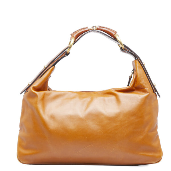 グッチ ホースビット ハンドバッグ ワンショルダーバッグ 115867 ブラウン レザー レディース GUCCI 【中古】