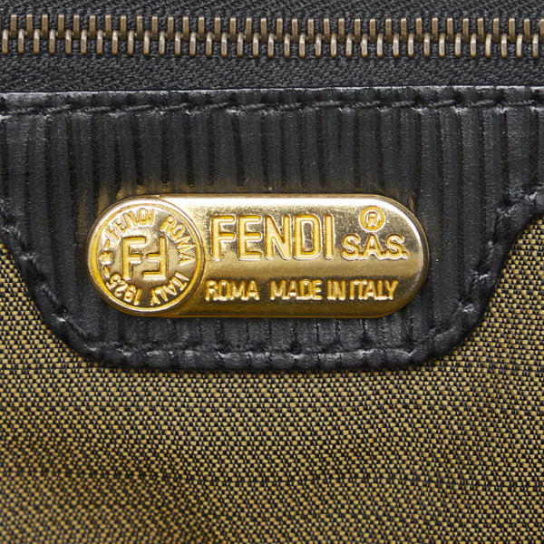フェンディ ズッカ ボストンバッグ トラベルバッグ 旅行用バッグ ブラウン キャンバス レザー レディース FENDI 【中古】