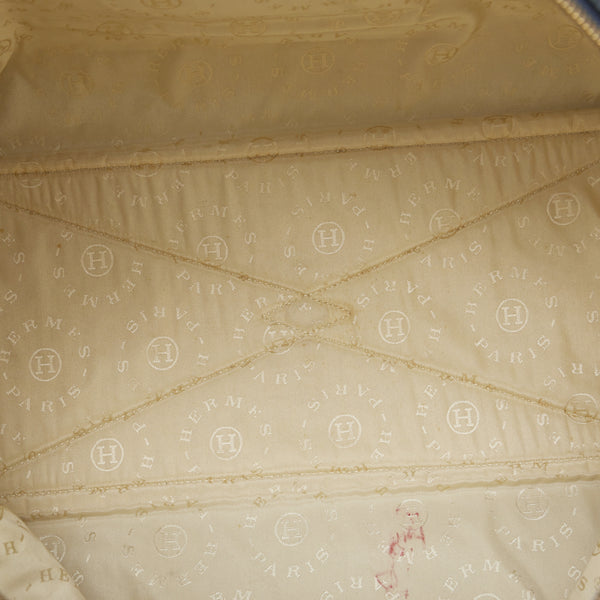 エルメス ヴィクトリア ボストンバッグ トラベルバッグ 旅行用バッグ ネイビー ベージュ レザー レディース HERMES 【中古】