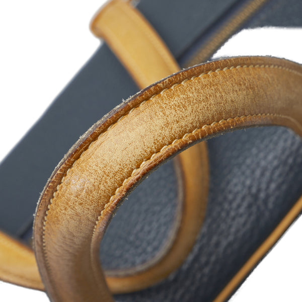 エルメス ヴィクトリア ボストンバッグ トラベルバッグ 旅行用バッグ ネイビー ベージュ レザー レディース HERMES 【中古】