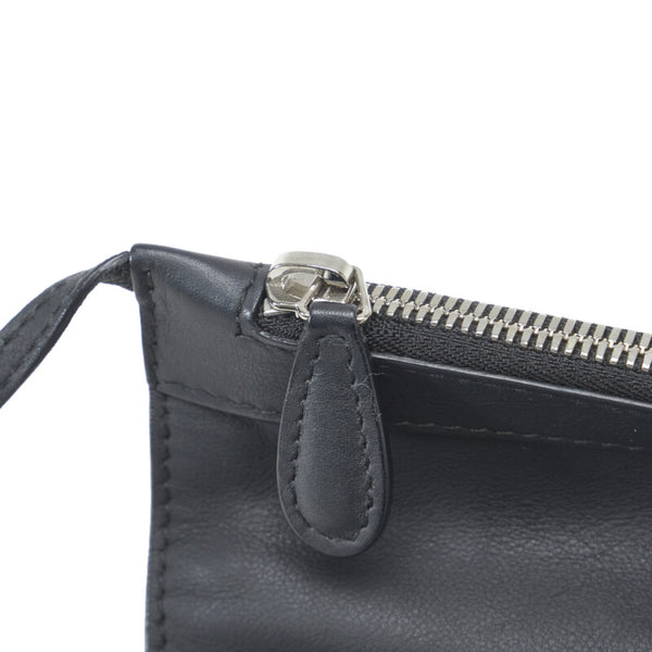 バレンシアガ ネイビーカバス パンチングロゴ ハンドバッグ トートバッグ 339936 ブラック レザー レディース BALENCIAGA 【中古】