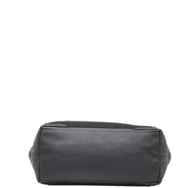 バレンシアガ ネイビーカバス パンチングロゴ ハンドバッグ トートバッグ 339936 ブラック レザー レディース BALENCIAGA 【中古】