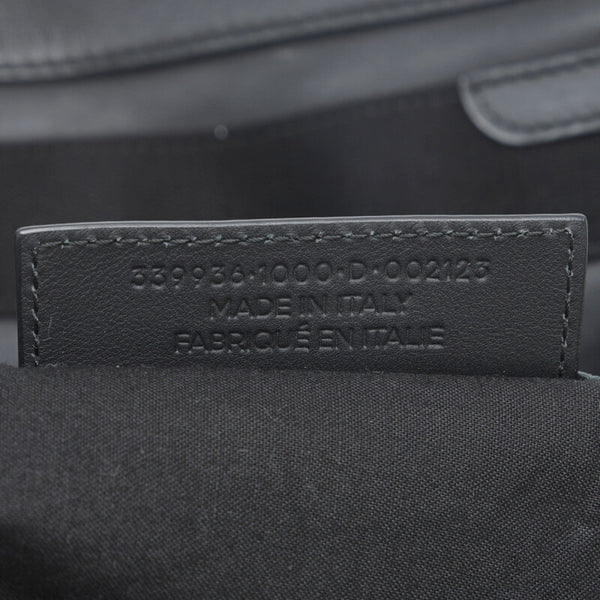 バレンシアガ ネイビーカバス パンチングロゴ ハンドバッグ トートバッグ 339936 ブラック レザー レディース BALENCIAGA 【中古】