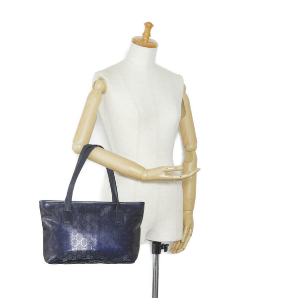 グッチ GGインプリメ ハンドバッグ トートバッグ 211133 パープル PVC レザー レディース GUCCI 【中古】