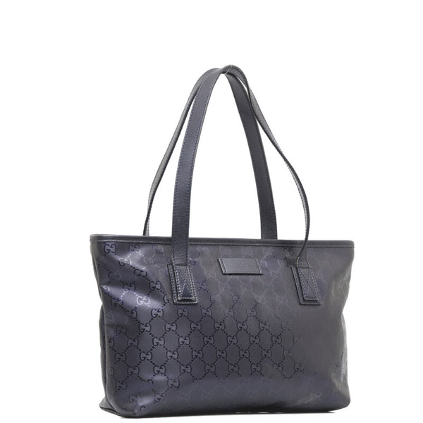 グッチ GGインプリメ ハンドバッグ トートバッグ 211133 パープル PVC レザー レディース GUCCI 【中古】