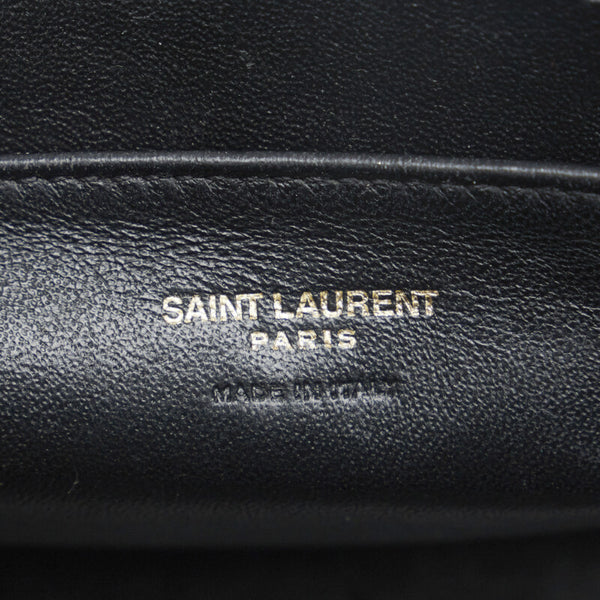 サンローラン ベイビー モノグラム カバス ハンドバッグ 472466 グレー レザー レディース SAINT LAURENT 【中古】