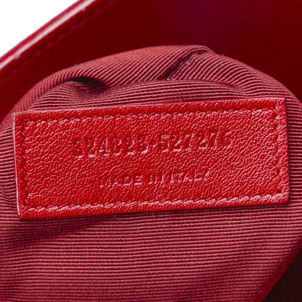 サンローラン サックドジュール スモール ハンドバッグ ショルダーバッグ 2WAY 355153 レッド レザー レディース SAINT LAURENT 【中古】