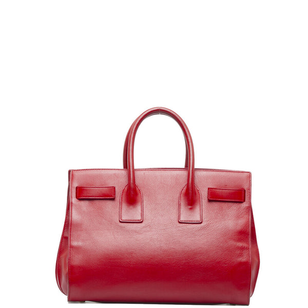 サンローラン サックドジュール スモール ハンドバッグ ショルダーバッグ 2WAY 355153 レッド レザー レディース SAINT LAURENT 【中古】