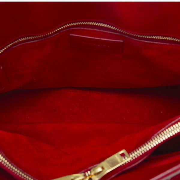 サンローラン サックドジュール スモール ハンドバッグ ショルダーバッグ 2WAY 355153 レッド レザー レディース SAINT LAURENT 【中古】