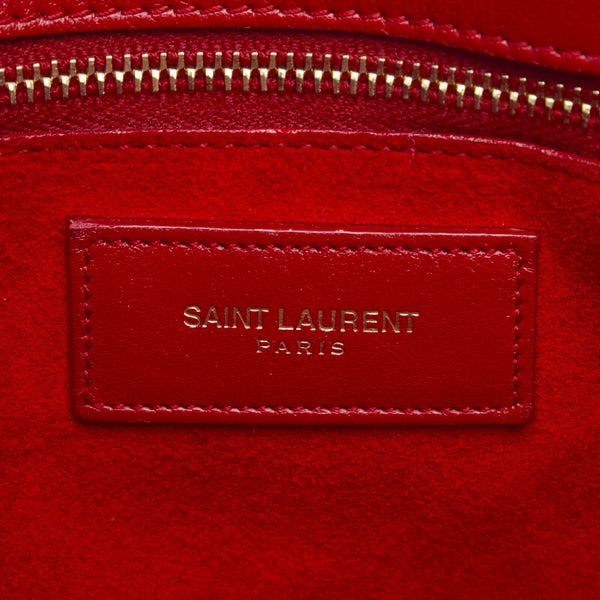 サンローラン サックドジュール スモール ハンドバッグ ショルダーバッグ 2WAY 355153 レッド レザー レディース SAINT LAURENT 【中古】