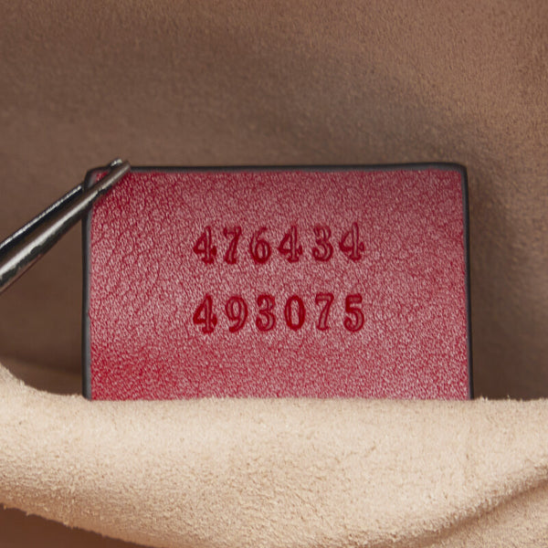 グッチ GGマーモント キルティング ボディバッグ ウエストバッグ 476434 レッド レザー レディース GUCCI 【中古】