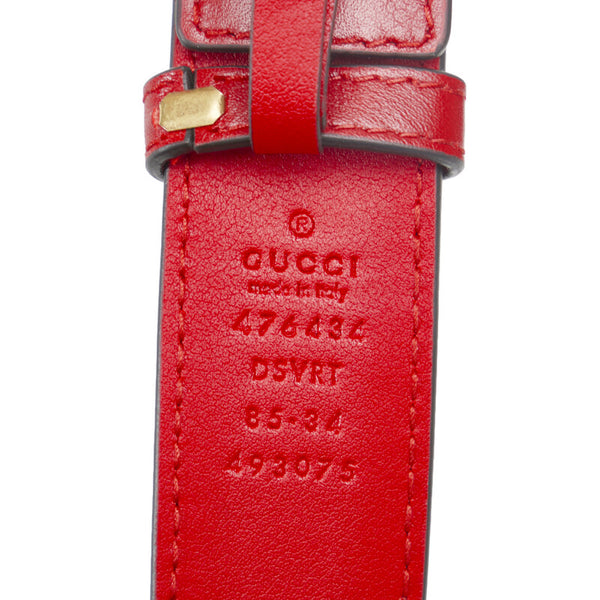 グッチ GGマーモント キルティング ボディバッグ ウエストバッグ 476434 レッド レザー レディース GUCCI 【中古】