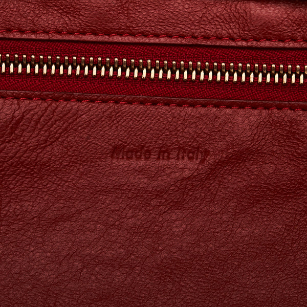 セリーヌ ラゲージ　ミディアムショッパー ハンドバッグ トートバッグ レッド レザー レディース CELINE 【中古】