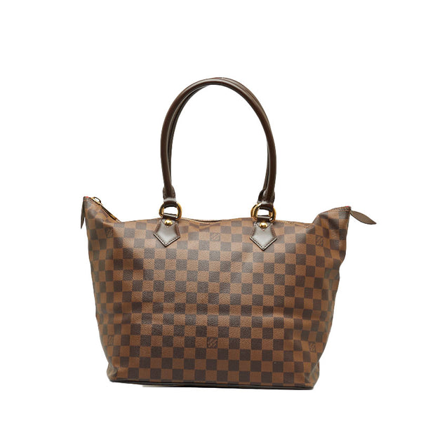 ルイ ヴィトン ダミエ サレヤMM ハンドバッグ トートバッグ N51188 エベヌ ブラウン PVC レザー レディース LOUIS VUITTON 【中古】