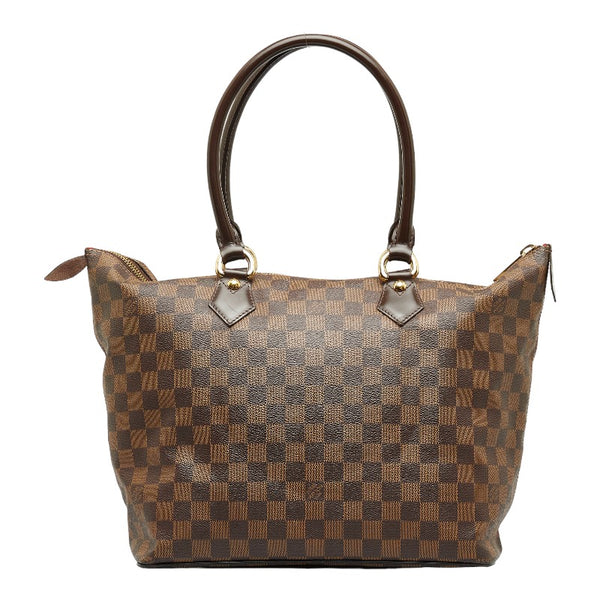 ルイ ヴィトン ダミエ サレヤMM ハンドバッグ トートバッグ N51188 エベヌ ブラウン PVC レザー レディース LOUIS VUITTON 【中古】