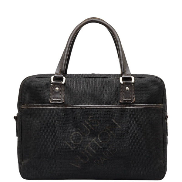 ルイ ヴィトン ダミエ ジェアン ヤック ビジネスバッグ M93082 ノワール ブラック キャンバス レザー メンズ LOUIS VUITTON 【中古】