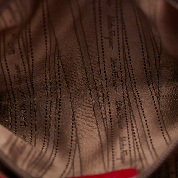 サルヴァトーレフェラガモ ガンチーニ ソフィア ハンドバッグ ショルダーバッグ 2WAY BW-21 A896 レッド レザー レディース Salvatore Ferragamo 【中古】