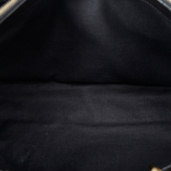 グッチ バンブー ショッパー ミディアム ハンドバッグ ショルダーバッグ 2WAY 323660 ブラック レザー レディース GUCCI 【中古】