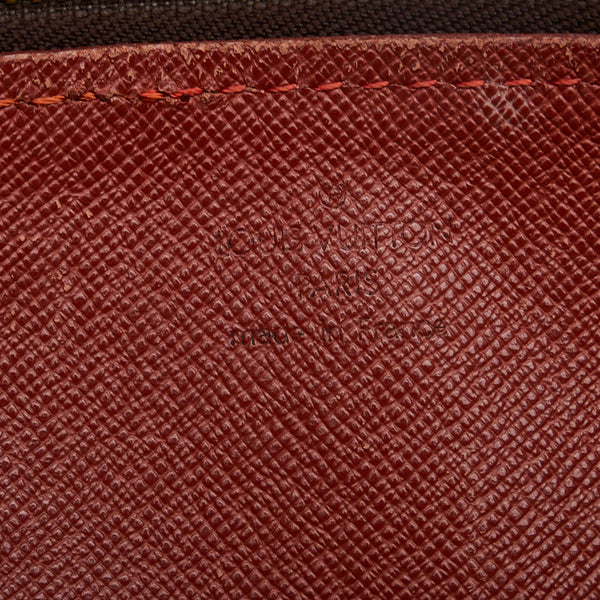 ルイ ヴィトン ダミエ パピヨンGM ハンドバッグ ショルダーバッグ N51303  ブラウン PVC レザー レディース LOUIS VUITTON 【中古】