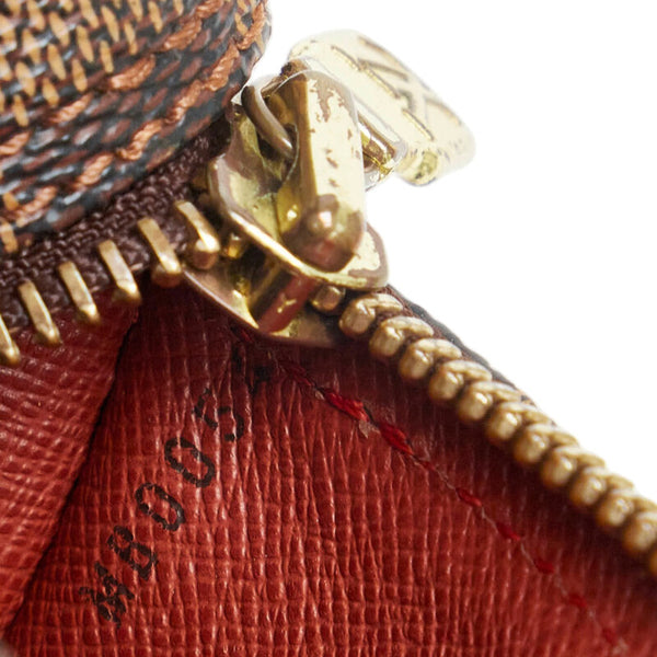 ルイ ヴィトン ダミエ パピヨンGM ハンドバッグ ショルダーバッグ N51303  ブラウン PVC レザー レディース LOUIS VUITTON 【中古】