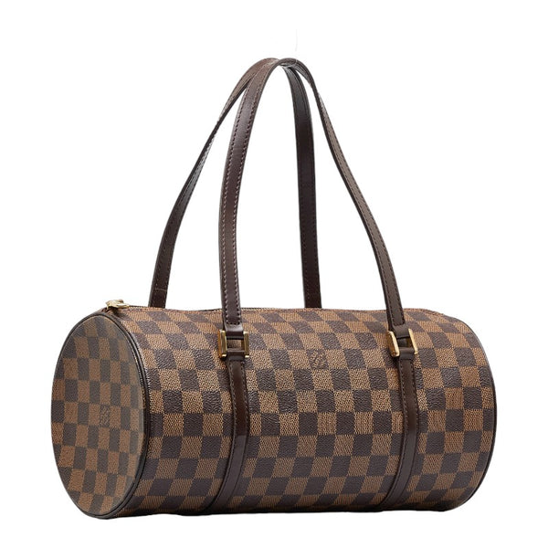 ルイ ヴィトン ダミエ パピヨンGM ハンドバッグ ショルダーバッグ N51303  ブラウン PVC レザー レディース LOUIS VUITTON 【中古】