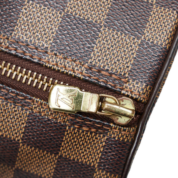 ルイ ヴィトン ダミエ パピヨンGM ハンドバッグ ショルダーバッグ N51303  ブラウン PVC レザー レディース LOUIS VUITTON 【中古】