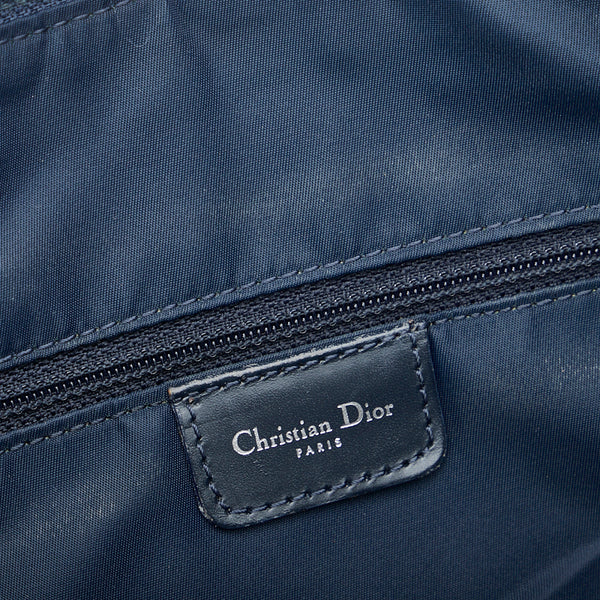 ディオール トロッター 斜め掛け ショルダーバッグ ネイビー キャンバス レザー レディース Dior 【中古】