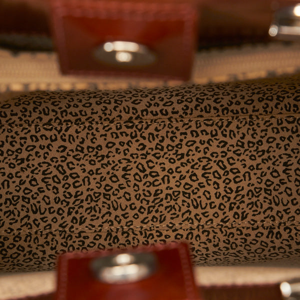 カルティエ パンテール ハンドバッグ トートバッグ ブラウン レザー レディース CARTIER 【中古】